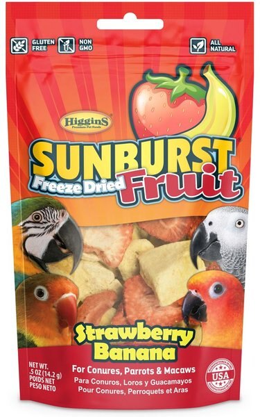 Higgins Sunburst Strawberry Banana Freeze Dried Fruits for Birds