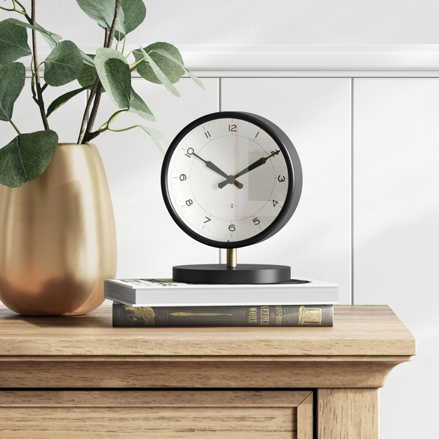 Table Clock Matte Black