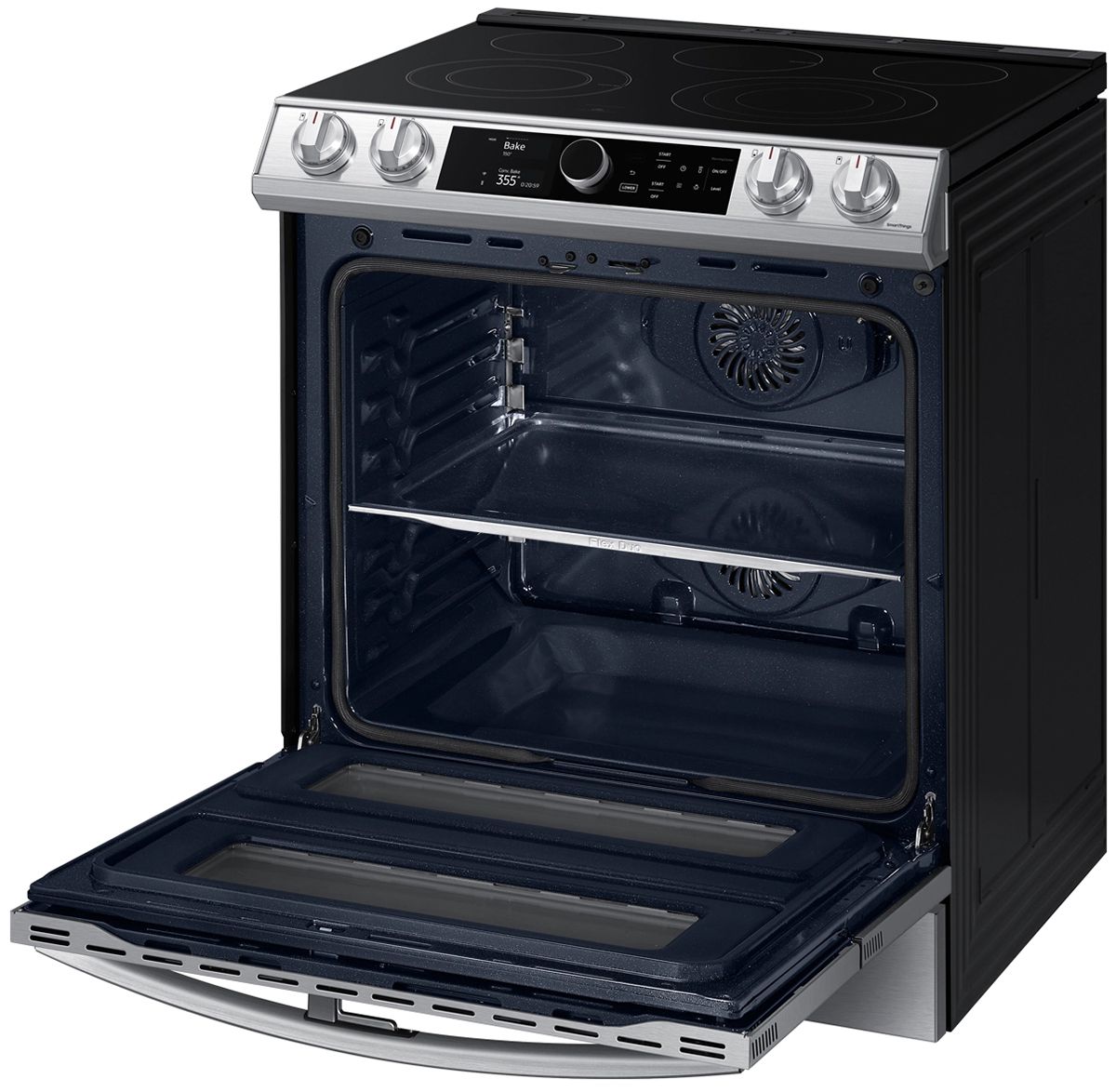  ADA 6.3 Cu. Ft. Fingerprint Resistant Stainless Steel Flex Duo Slide-in Electric Range With Smart Dial， Air Fry and Wi-Fi