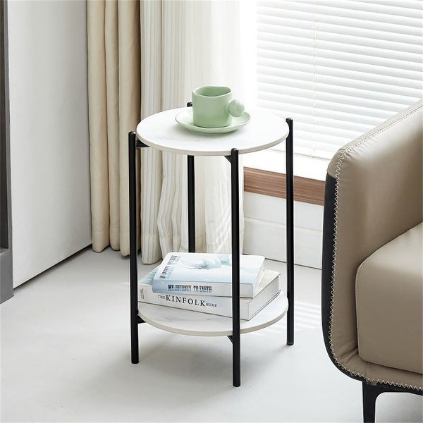 Bedroom Living Room Office 2-Layer Small End Table