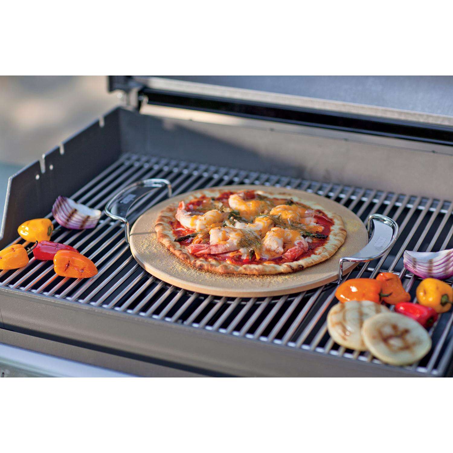 Weber Gourmet BBQ System Ceramic Beige Grill Pizza Stone 1