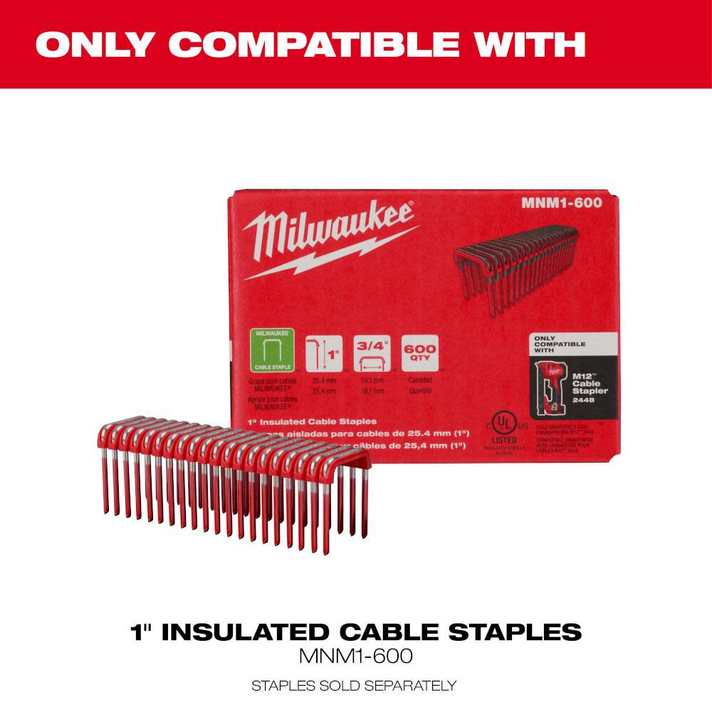 Milwaukee M12 Cable Stapler 2448-20 from Milwaukee