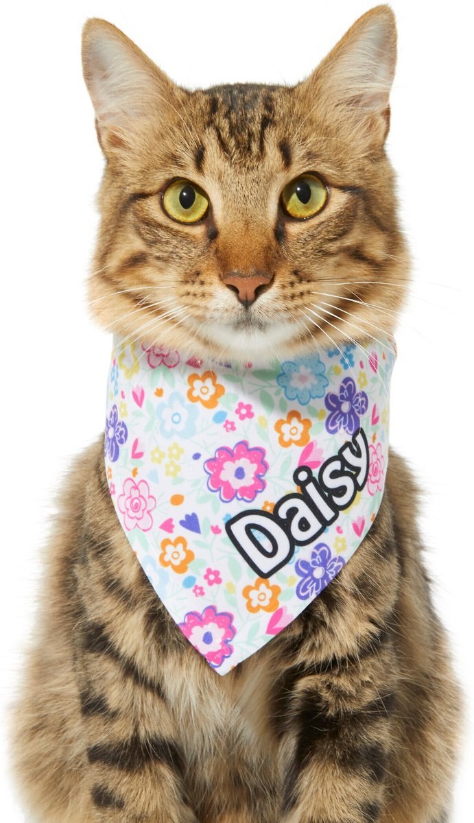 Frisco Bright Floral Personalized Dog and Cat Bandana