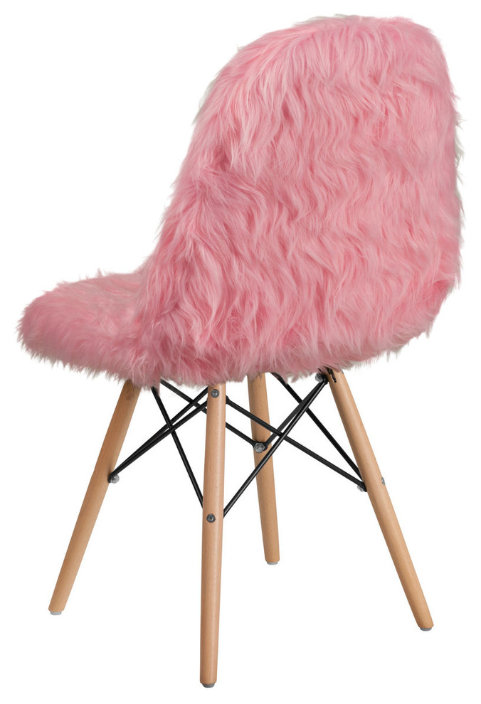 Shaggy Chair  Hot Pink   Midcentury   Dining Chairs   by VirVentures  Houzz