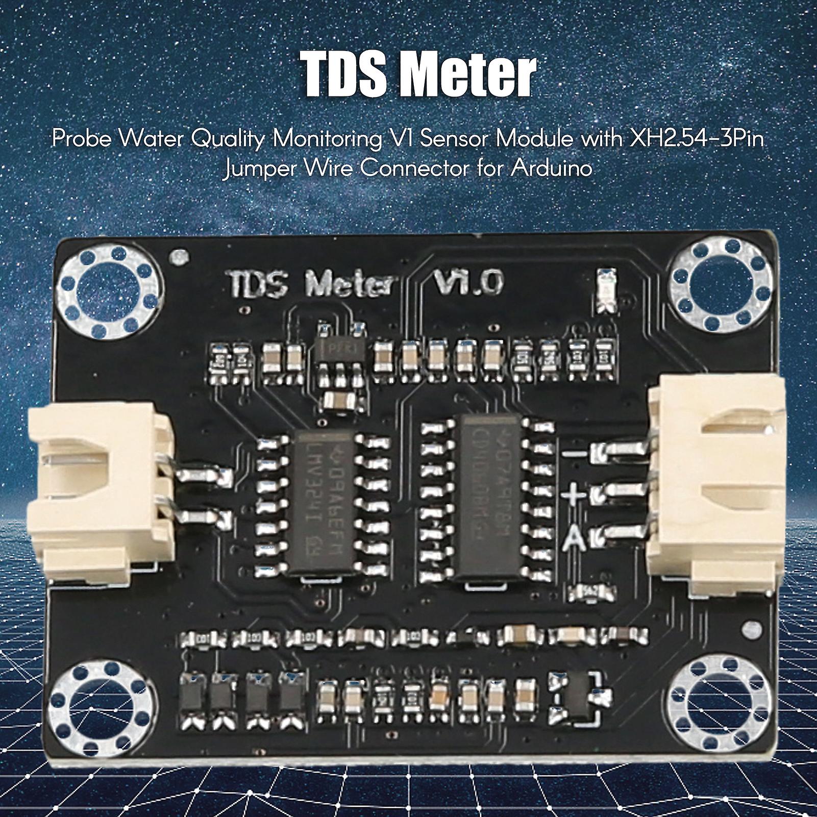 Tds Meter Probe Water Quality Monitoring V1 Sensor Module With Xh2.54-3pin Jumper Wire Connector Replacement For Arduino No.241620