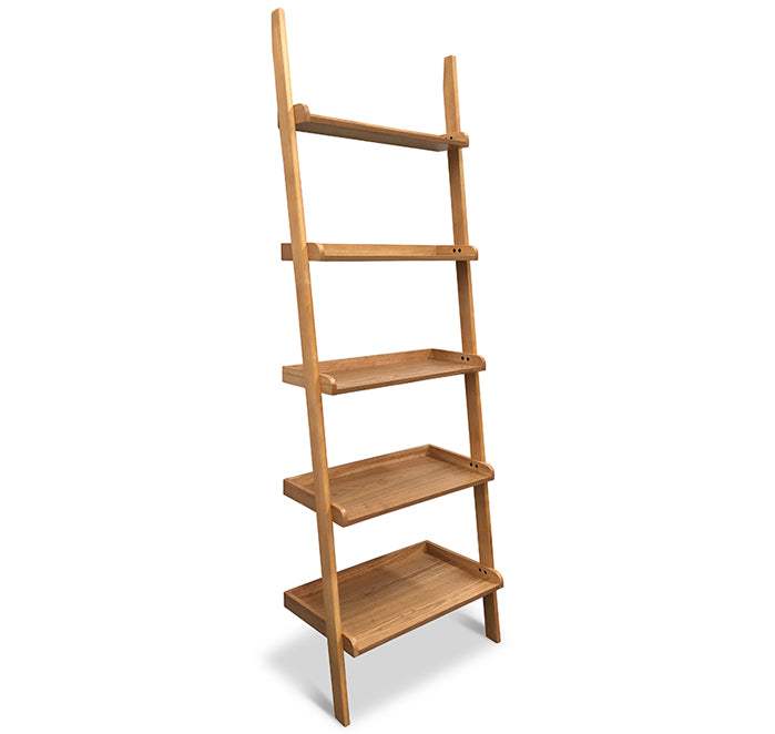 MILT Leaning Bookcase 66cm - Natural Oak