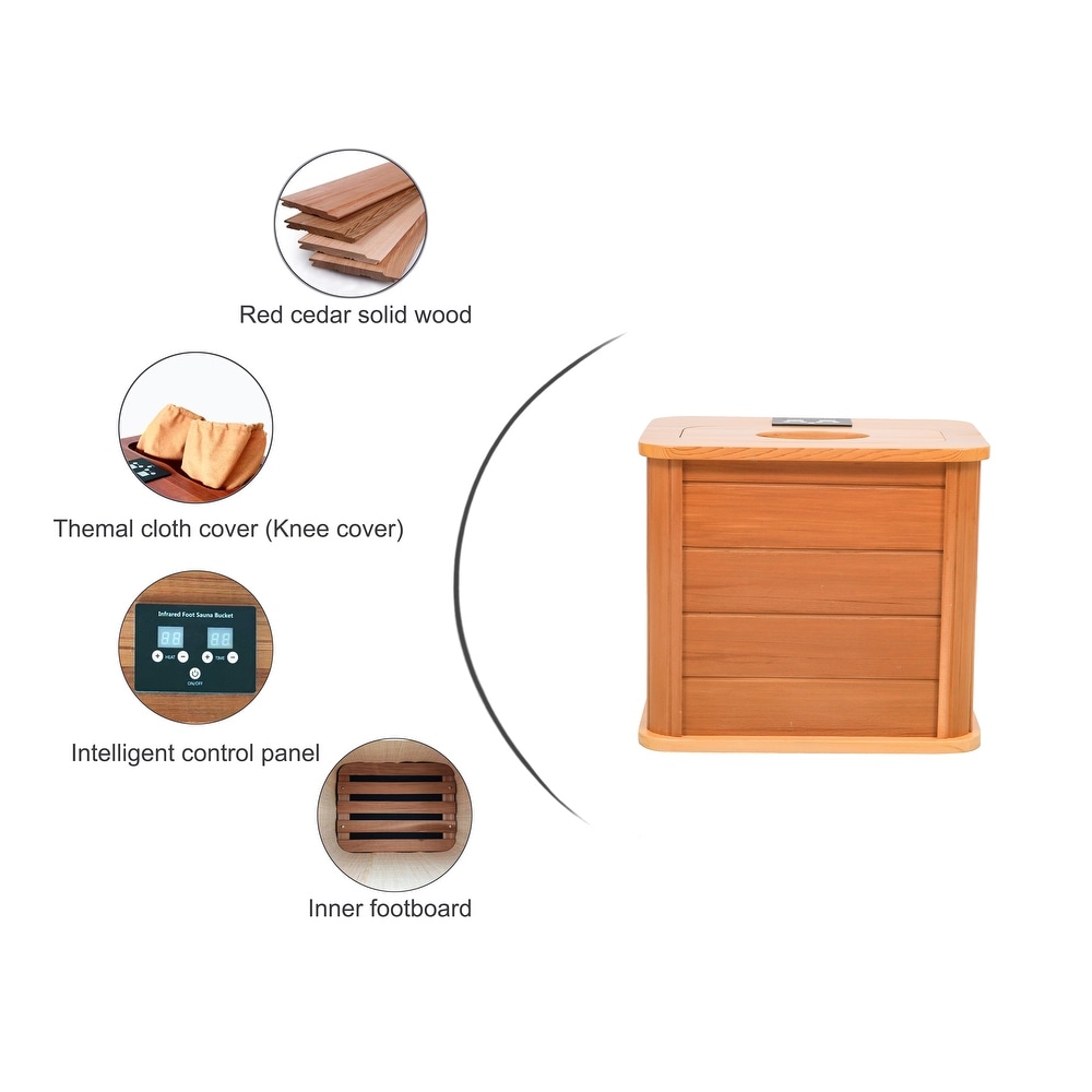 Portable Dry Heated Infrared Hemlock Foot Spa and Sauna