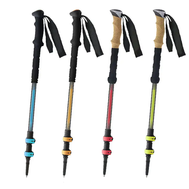 Durable Lightweight Fiberglass Stable Camping Outdoor Trekking Hiking Poles Walking Sticks