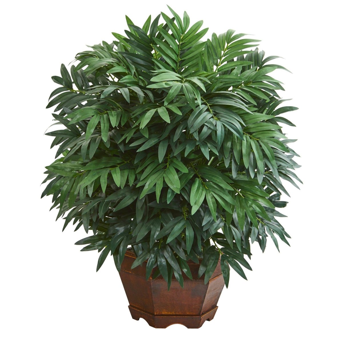 24'' Bamboo Palm Artificial Plant with Decorative Planter