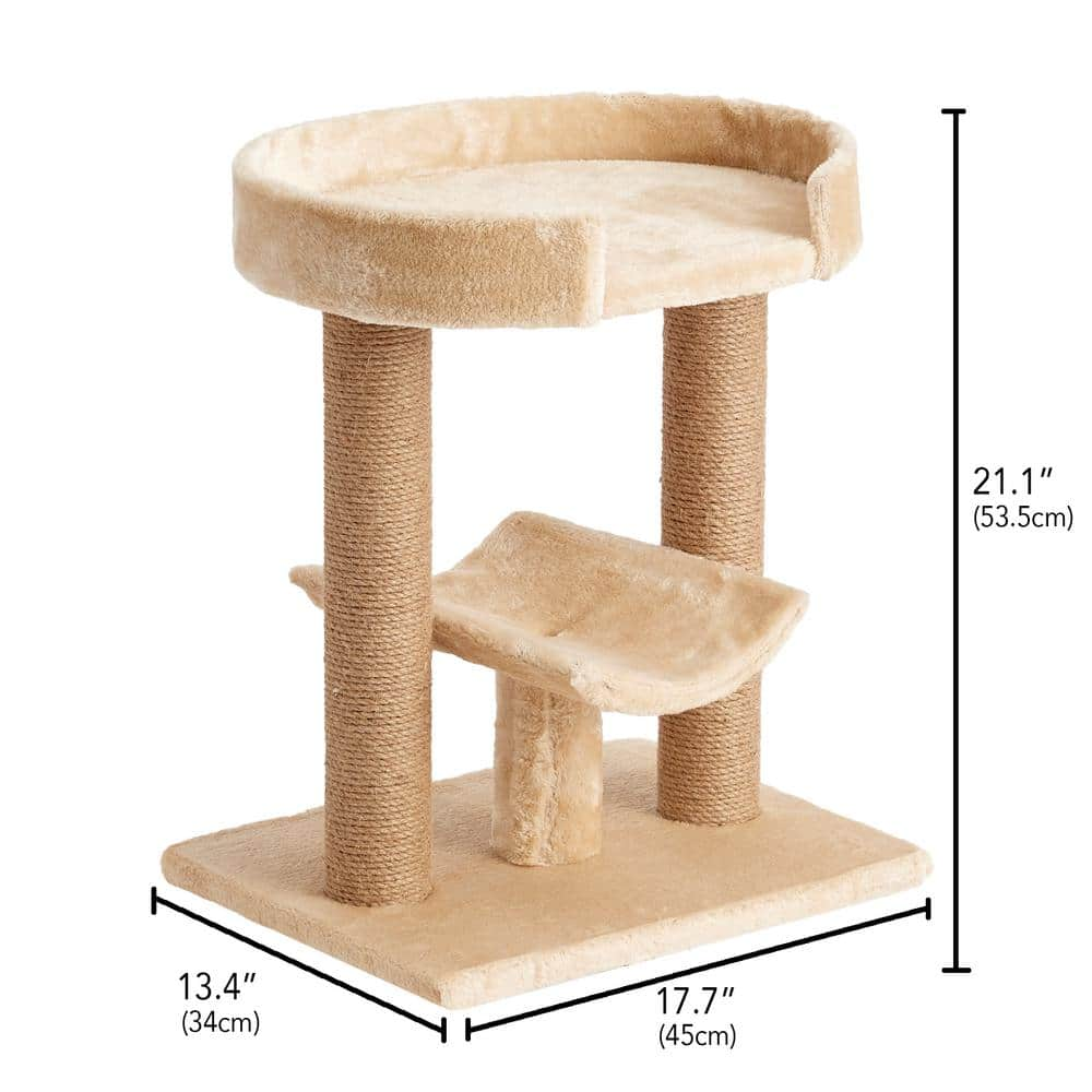 Two By Two 21.1 in. Laurel Cat Tree and Perch 26