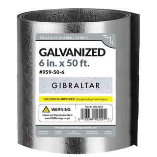 Gibraltar Building Products 6 in. x 50 ft. Galvanized Steel Roll Valley Flashing 959-50-6