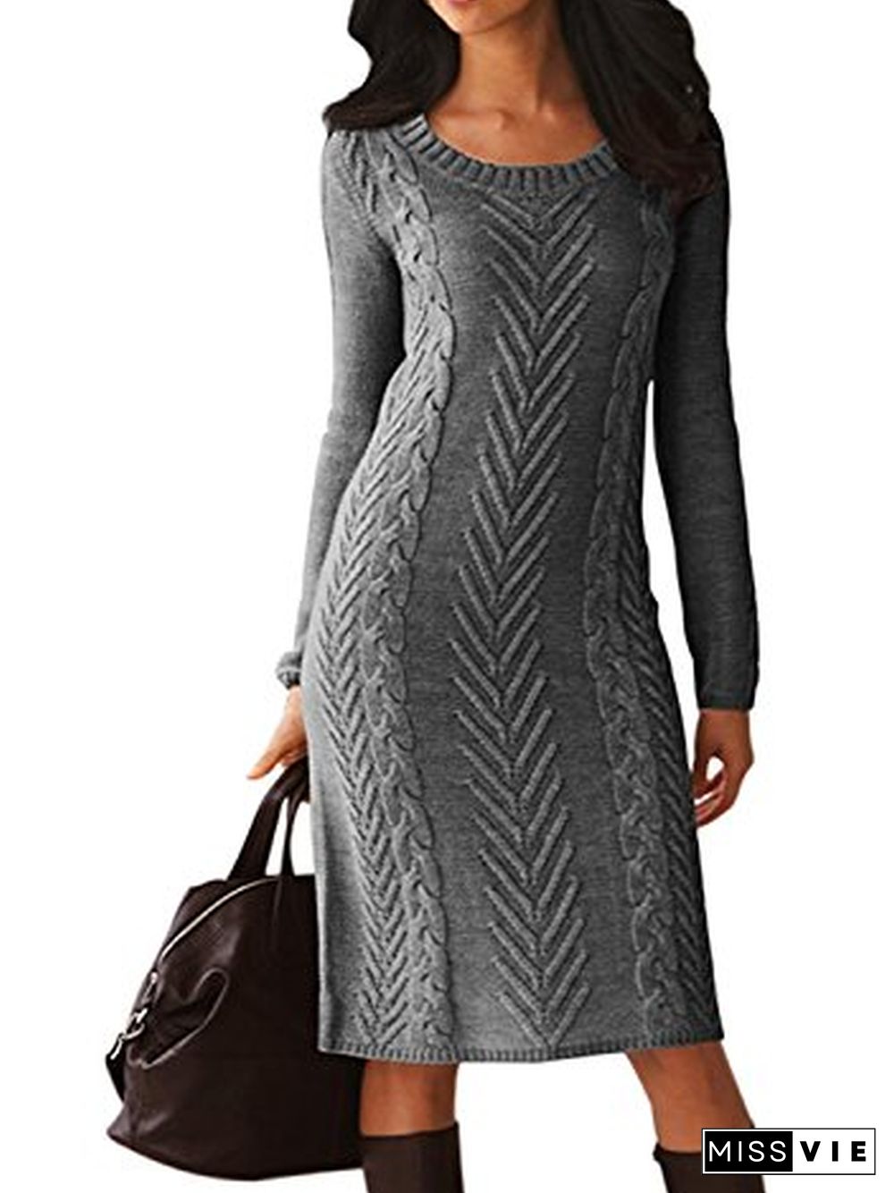 Long Sleeve Knitted Fall Dresses