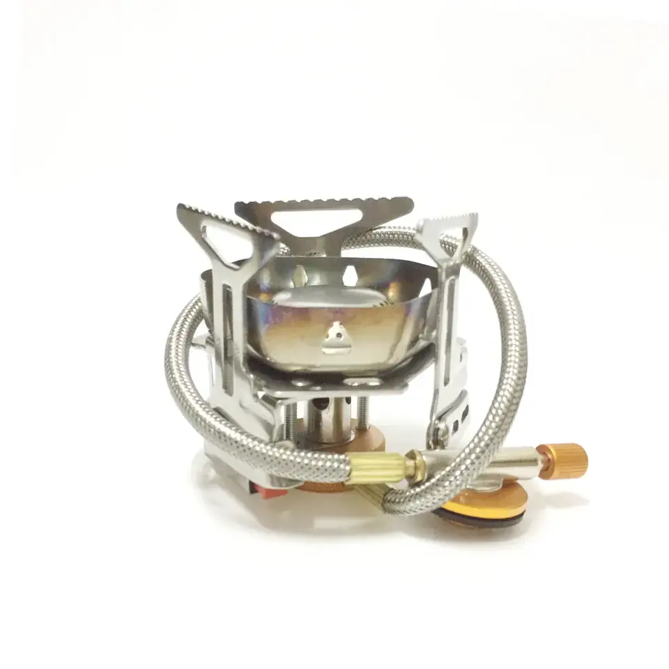 Ultralight Camping Stove Portable Mini Outdoor Folding Camping Kitchen Gas Stove Windproof Furnace Burner Backpacking Hiking