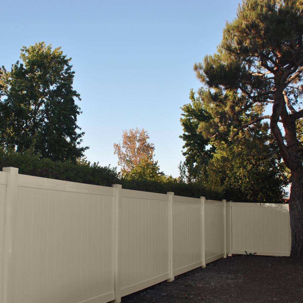 Weatherables Monroe 6 ft. H x 8 ft. W Beige Vinyl Privacy Fence Panel Kit PBPR-TG-6X8