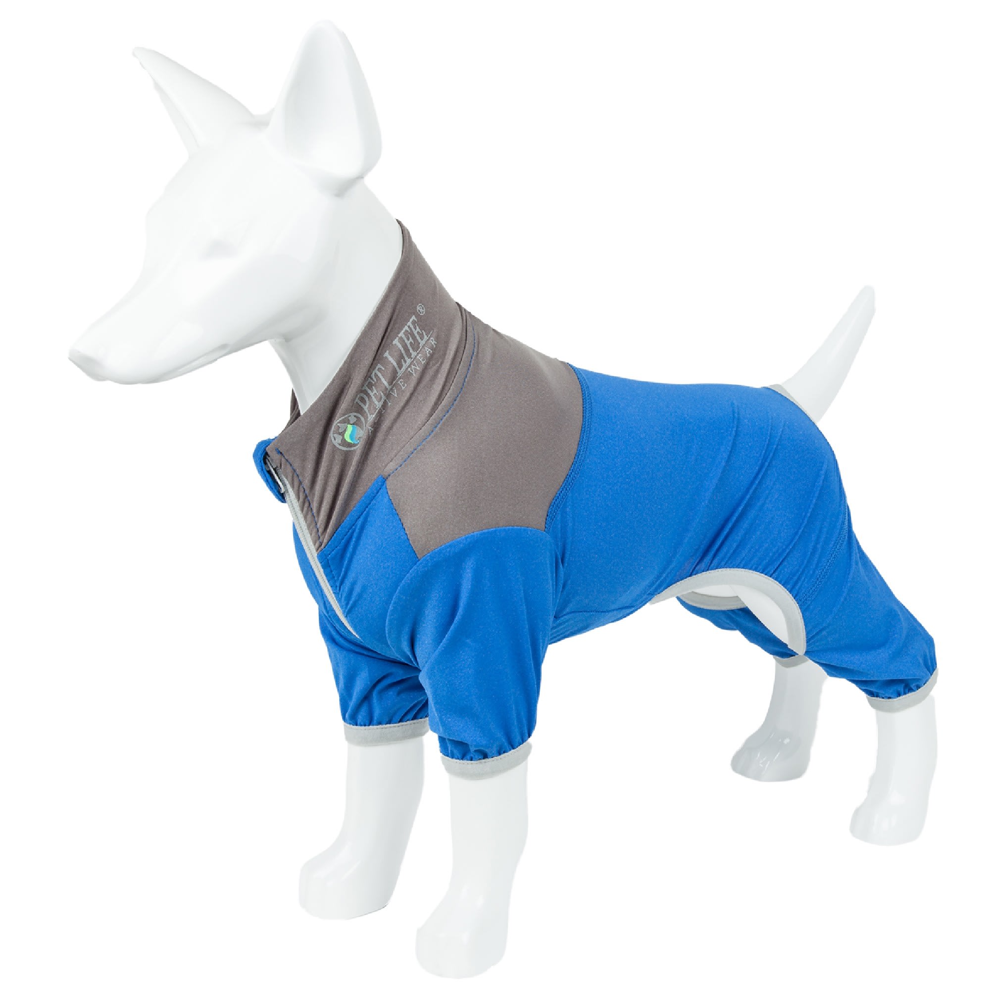 Pet Life Active Embarker Full Body Warm Up Blue Dog Sweaters， X-Small