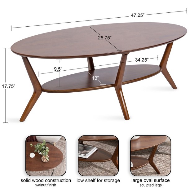 Kate And Laurel Nylah Oval Coffee Table