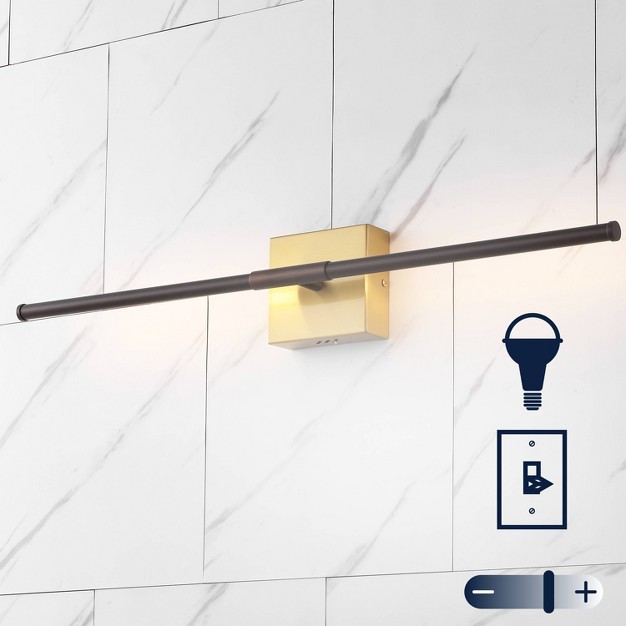 Makena Dimmable Integrated Led Modern Metal Wall Sconce Oil Rubbed Bronze brass Gold Jonathan Y