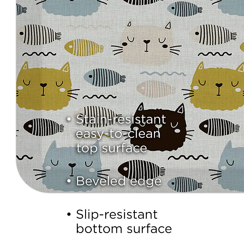 GelPro Designer Comfort Mat - Leo Grey Fish 20 x 32