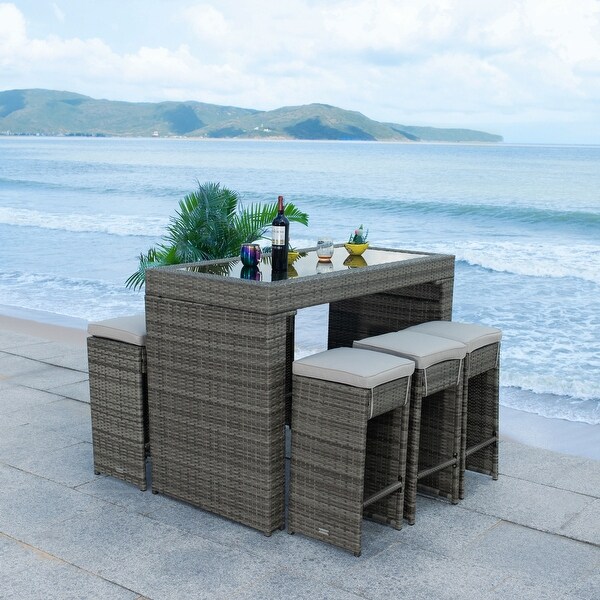 SAFAVIEH Horus 7Piece Outdoor Patio Dining Set.