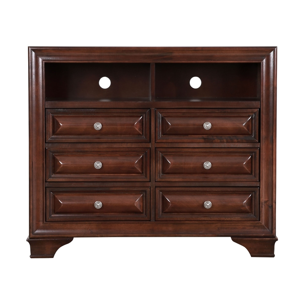 LaVita 6 drawer Wood TV Media Chest