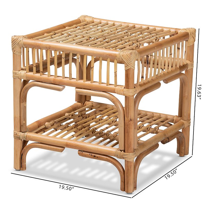 bali and pari Rose Rattan End Table