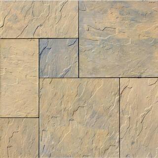 Nantucket Pavers Patio-on-a-pallet 10 ft. x 10 ft. Tan Variegated Dutch York-Stone Concrete Pavers (44 Pieces100 Sq Ft) 31024