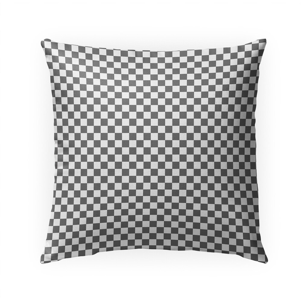 CHECKER BOARD CHARCOAL IndoorOutdoor Pillow By Kavka Designs