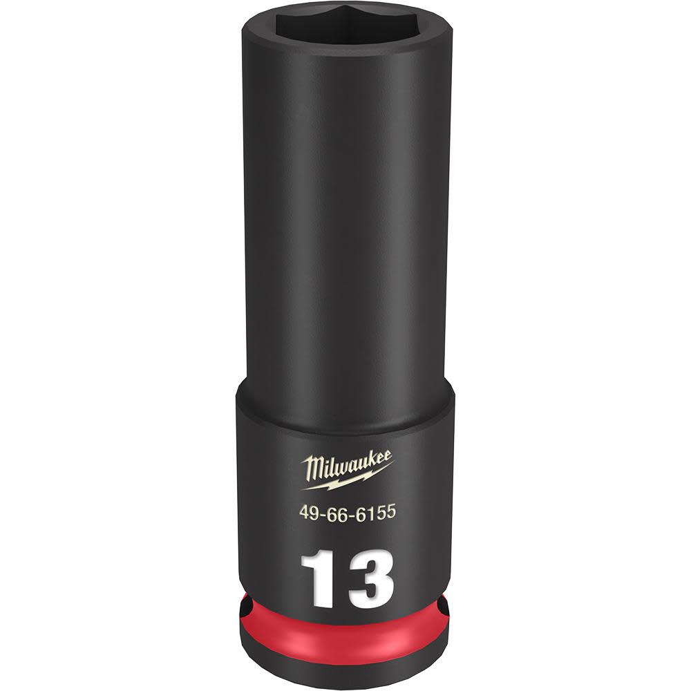 Milwaukee SHOCKWAVE™ Impact Duty™ Socket 3/8 Drive 13MM Deep 6 Point ;