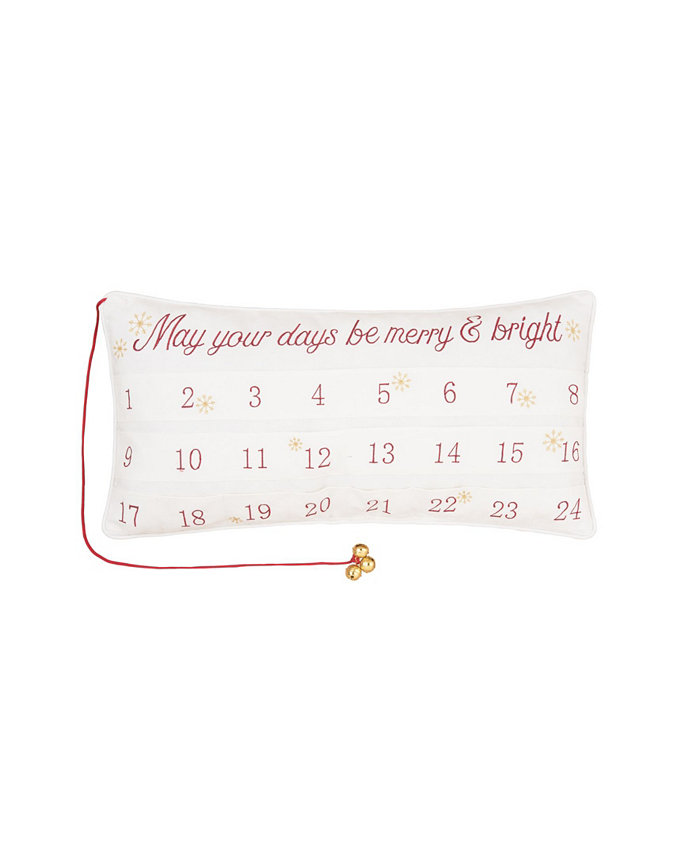 CandF Home Merry Bright Advent Pillow