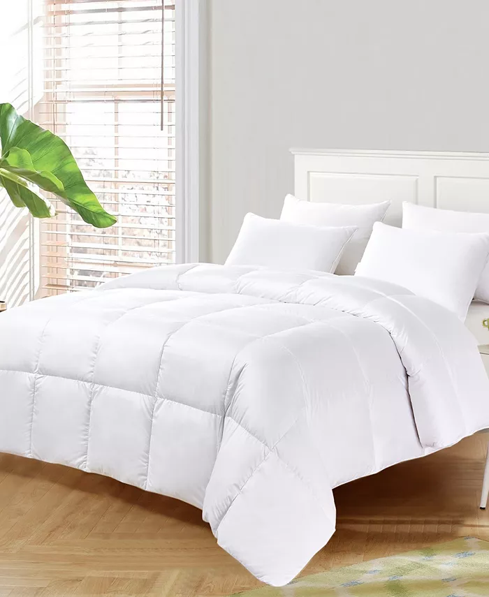 Kathy Ireland Ultra-Soft Nano-Touch White Down Fiber Light Warmth Comforter， Twin