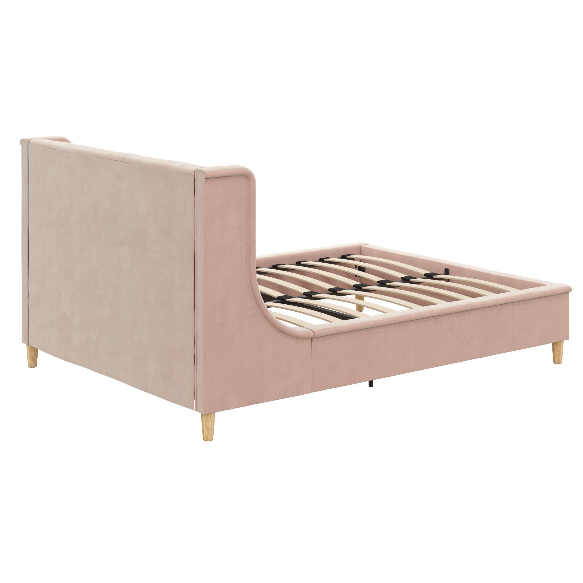 Little Seeds Monarch Hill Ambrosia Kids' Full Upholstered Bed, Pink Velvet