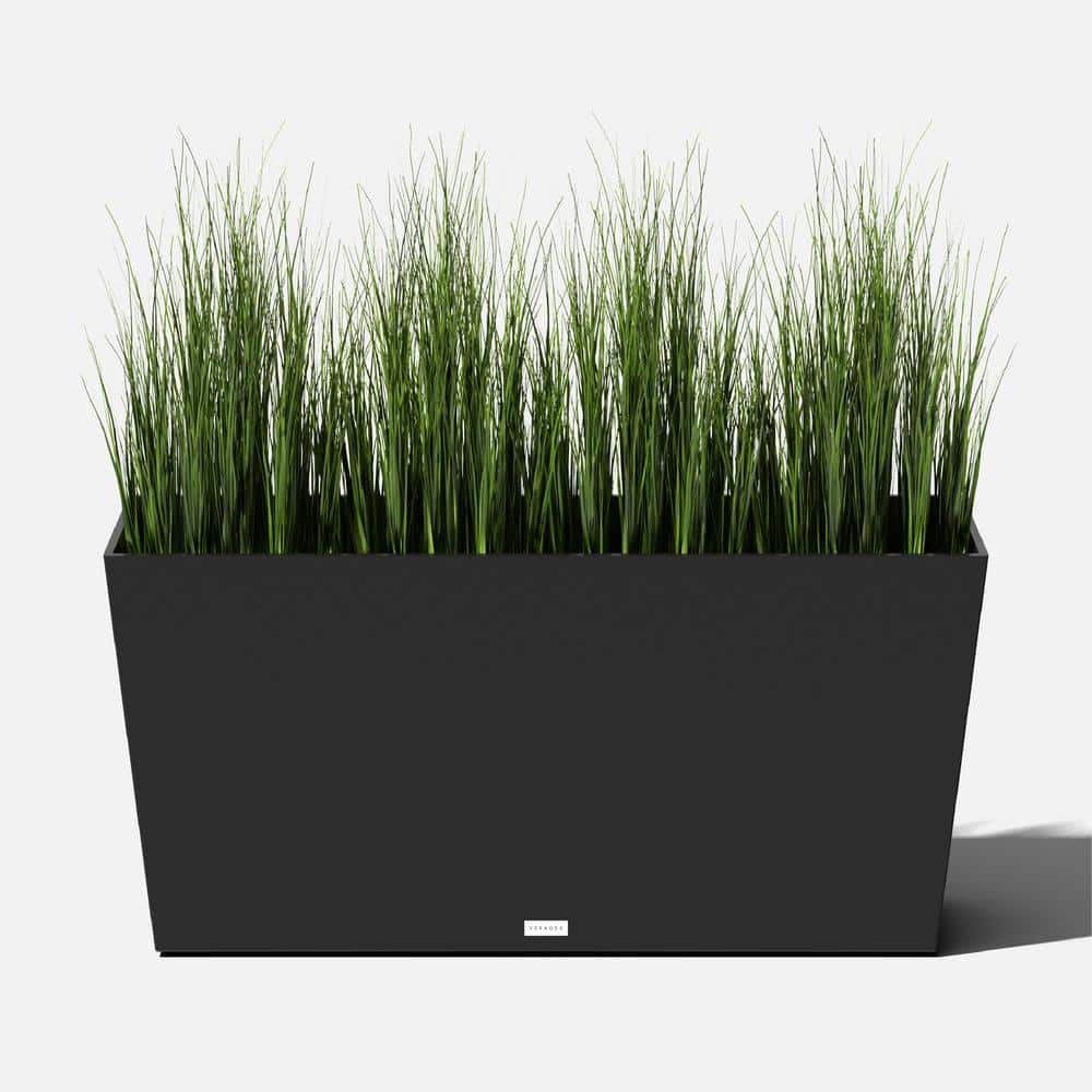 Veradek Midori 39 in. Black Trough Plastic Planter MLO39B