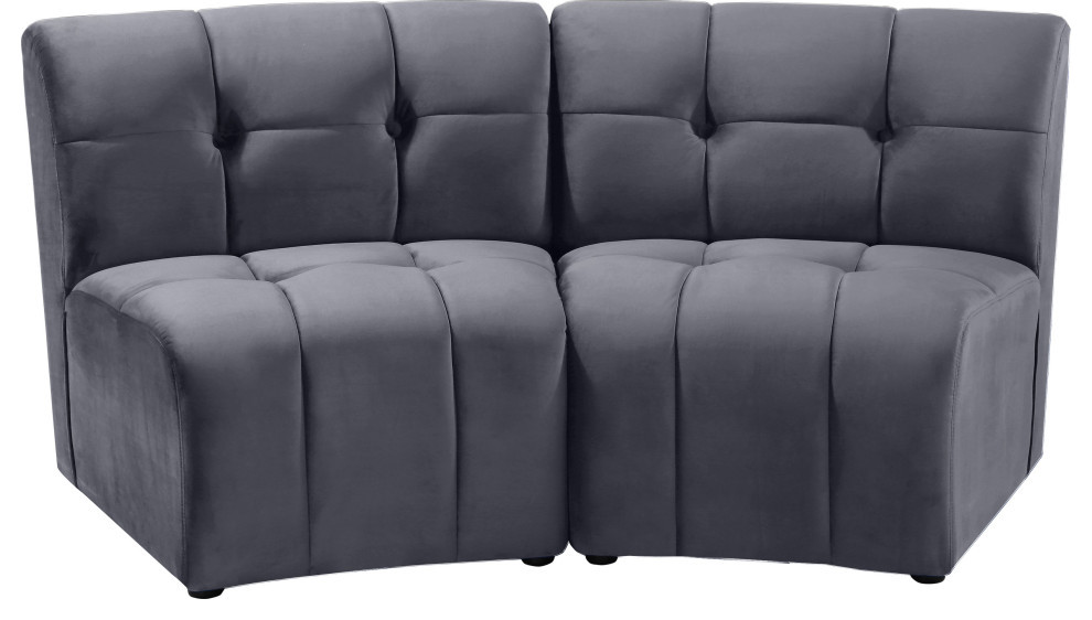 Limitless Modular Velvet 1 Piece Sectional   Transitional   Loveseats   by Meridian Furniture  Houzz