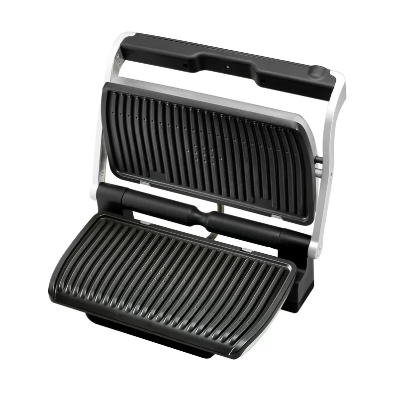 T-fal GC722D53 1800W OptiGrill XL Stainless Steel Large Indoor Electric Grill with Removable and Dishwasher Safe Plates， Silver