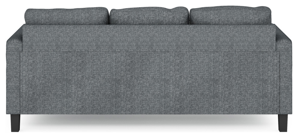 Furinno Bayonne Modern Upholstered 3 Seater Sofa  Gunmetal   Transitional   Sofas   by VirVentures  Houzz