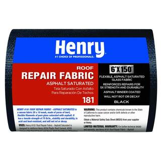 Henry 181 Black Roof Repair Fabric Asphalt Saturated 6 in. x 150 ft. HE181197