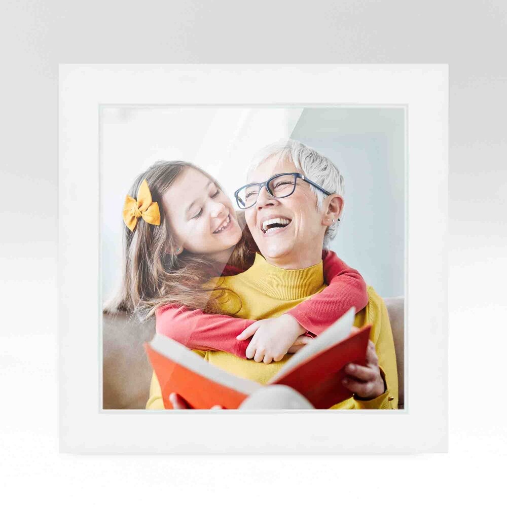 28x28 White Picture Frame   Wood Picture Frame Complete with UV
