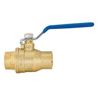 EASTMAN 34 in. x 34 in. Brass Sweat C x C Heavy Duty Full Port Ball Valve 20063LF