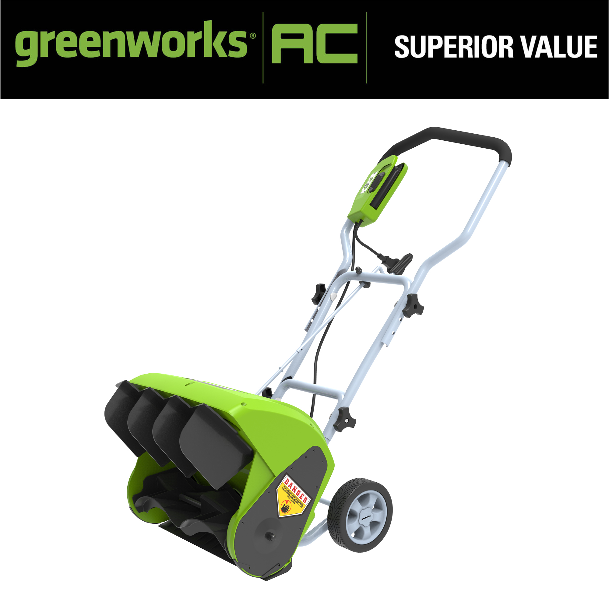 Greenworks 10 Amp 16-inch Corded Electric Snow Blower， 26022