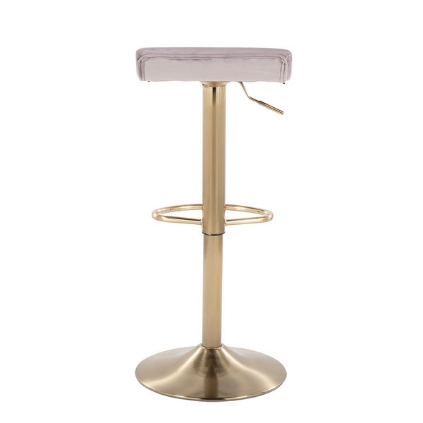 Silver Orchid Tower Ale Brushed Gold Adjustable Bar Stool (Set of 2)