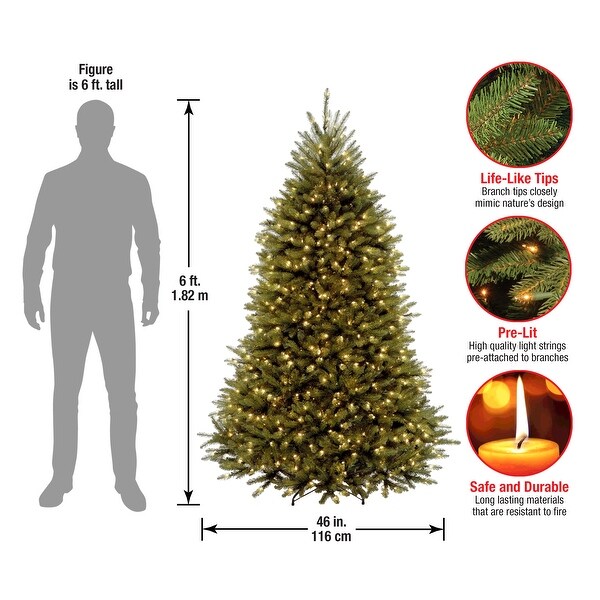 National Tree Company 6 ft. PreLit Dunhill Fir Christmas Tree