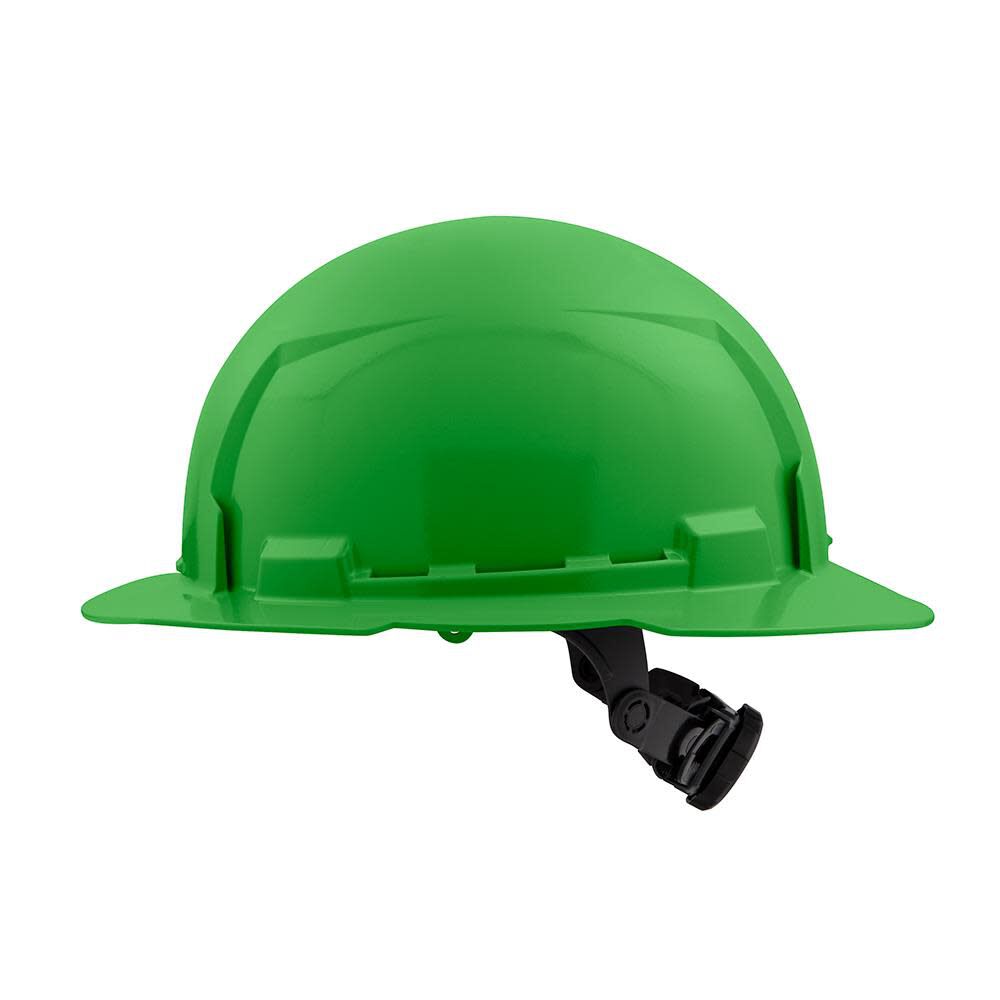 Milwaukee Green Full Brim Hard Hat with 6pt Ratcheting Suspension Type 1 Class E 48-73-1127 from Milwaukee