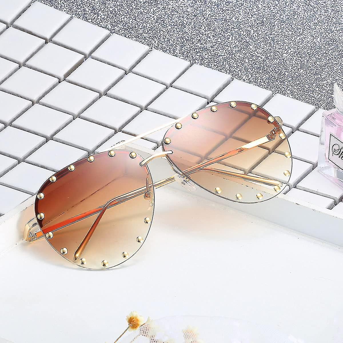 Women Sunglasses Classic Pilot Sun Glasses Metal Frame Fashion Style Uv400 Protection，gold Frame/gra