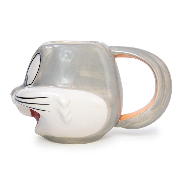 Silver Buffalo Looney Tunes Bugs Bunny Sculpted Ceramic Mug Holds 22 Ounces