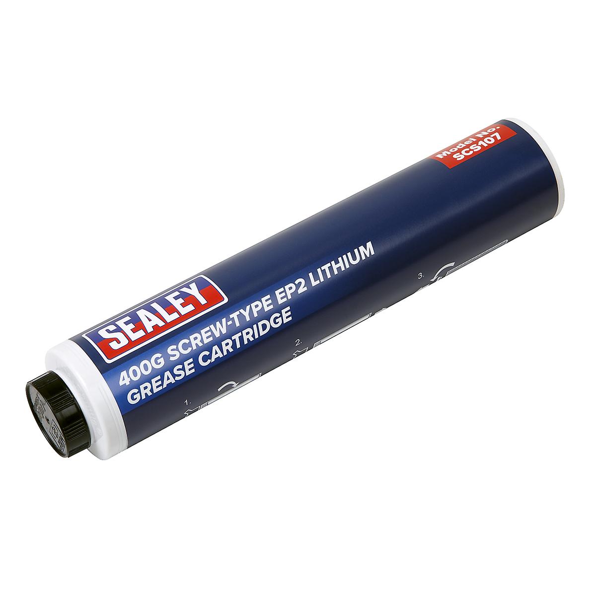 Sealey Scs107 Screw Type Ep2 Lithium Grease Cartridge 400G