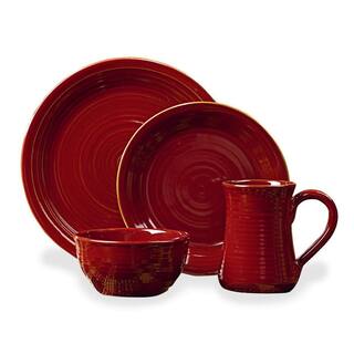 Park Designs Aspen 18 oz. Red Ceramic Coffee Mug (Set of 4) 479-660M