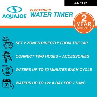 AQUA JOE 2-Zone Customizable Electronic Water Timer AJ-ET2Z