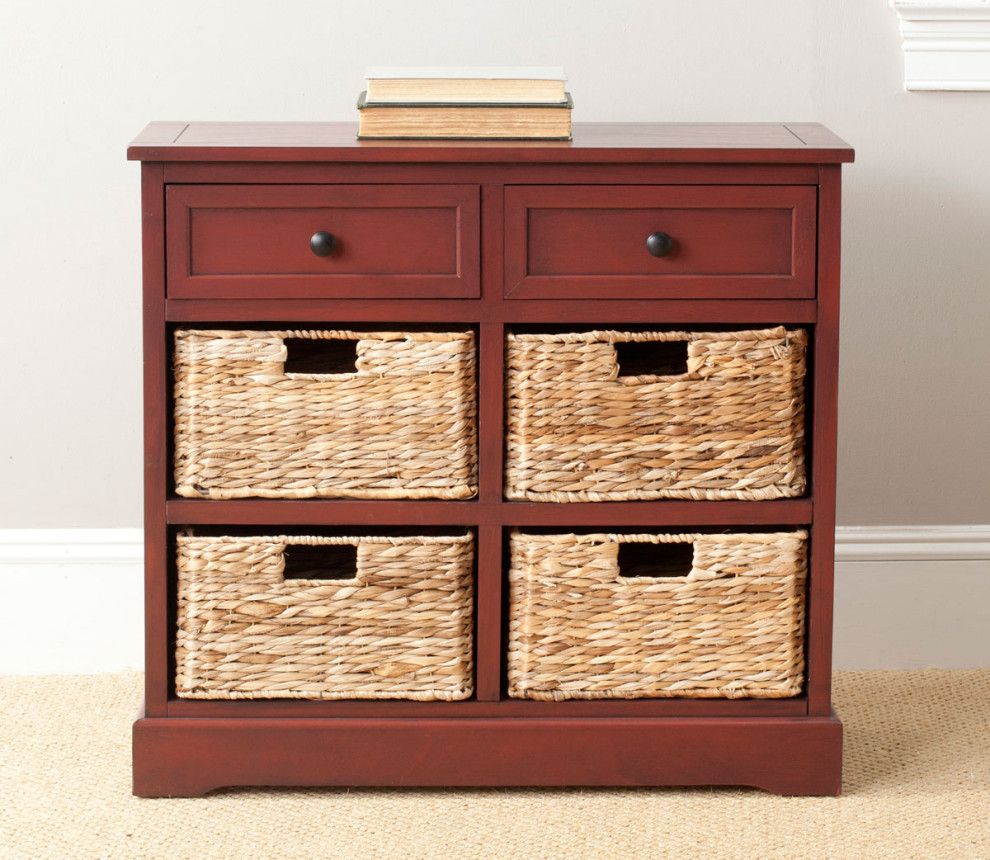 Mitzy Storage Unit  Red   Tropical   Accent Chests And Cabinets   by Rustic Home Furniture Deco  Houzz