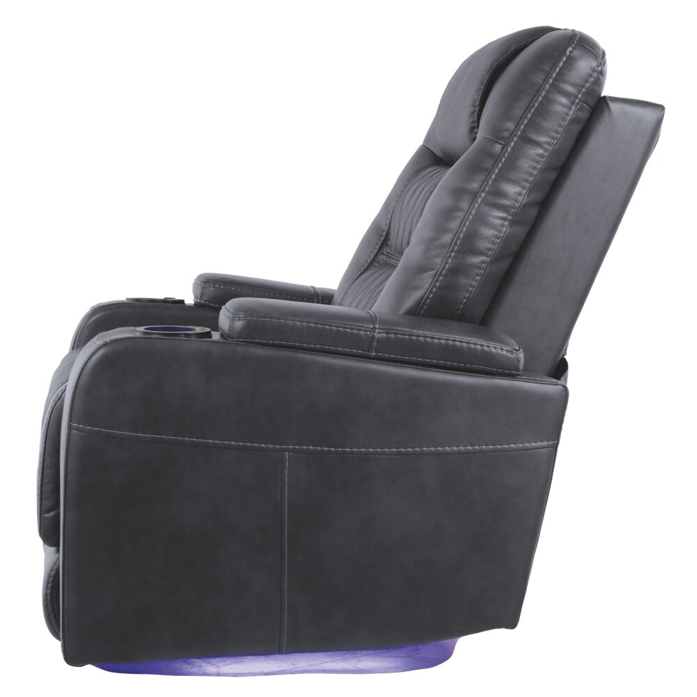 Signature Design by Ashley Gray Composer Power Recliner w/Adjustable Headrest