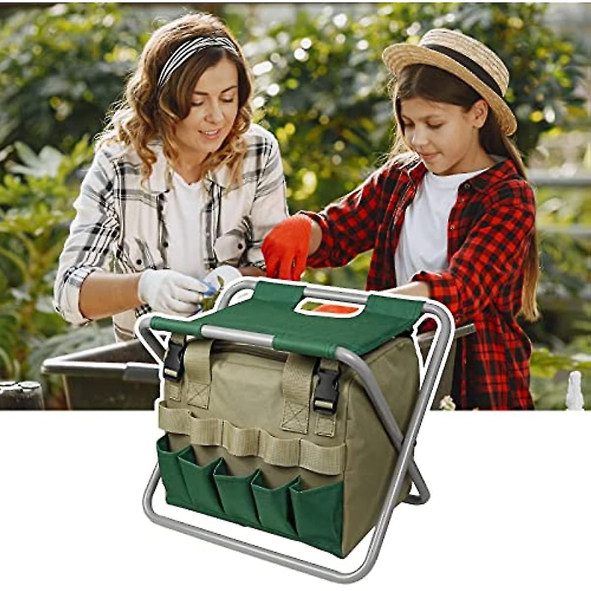 Ening Tote Bag With Folding Stool Hand Tool Stora Bag Ening Tool Kit Izer Lawn Yard Bag R